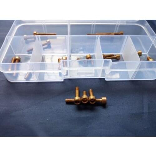 21pcs M3 Pure Copper Allen Screws Brass Hex Socket Bolts 6mm-30mm Long Screw Set Assortment Set High Quality