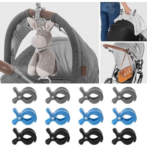 4PCS Plastic Baby Stroller Pram Pegs Clips Clamps for Car Seat Cover Toys Blanket Hats Gloves Burp Cloths