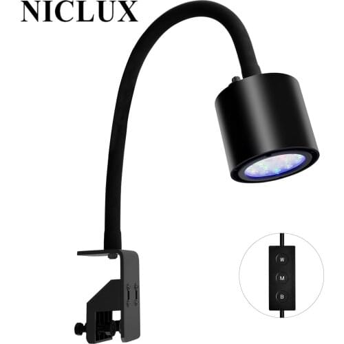 NICLUX High Quality Reef 30W LED Aquarium Light Dimmable Marine LED Light Nano Fish Tank Light for Coral Saltwater Fish Tanks