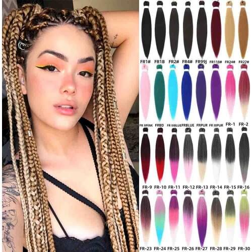 CLong 26 Inches 90g Kanekalon Synthetic Hair pre-stretched Jumbo Braids Easy Pre Stretched Jumbo Braids Synthetic Hair