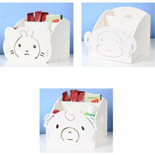 Wooden Storage Box Make Up Desktop Organizer DIY Wooden Eyebow Holder 3 Compartment Detachable Cosmetic Container Jewelry Case