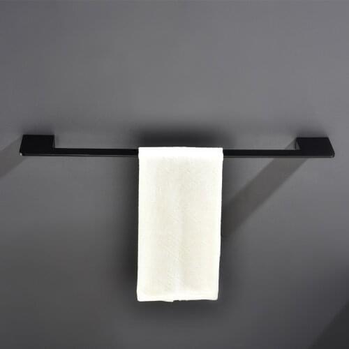 Bojia Towel Holder Aluminum Bathroom Towel Bar Black Wall Mounted Towel Hanger For Kitchen Fabric Hardware