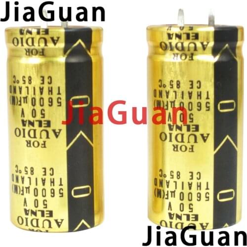 2PCS NEW Thailand ELNA FOR AUDIO (LAO) 5600uF/50V 22x45mm 50V5600UF 50V 5600UF Golden Audio 5600u50v LAO-50V562MS26P