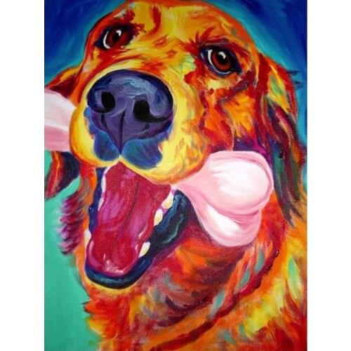 Wall Decoration Art Hand Painted High Quality Abstract Family Dog Oil Painting On Canvas Unique Dog Oil Paintings For BIG SALE