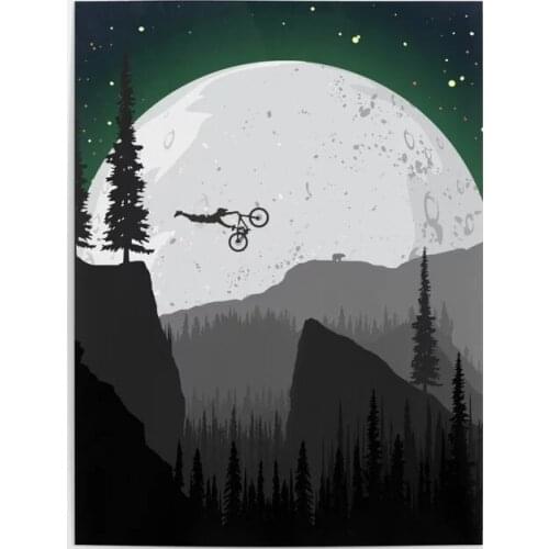 Canvas Painting Wall Art HD Printing Poster Super Moon White Tree View Home Cool Decorative Modern Living Room Modular Pictures