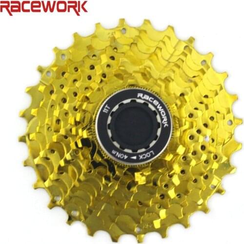 RACEWORK 11 Speed Bicycle Cassette 11-28T Gold Road Bike Cassette Sprocket Cassette Gear Flywheel For Road Bike BMX SRAM