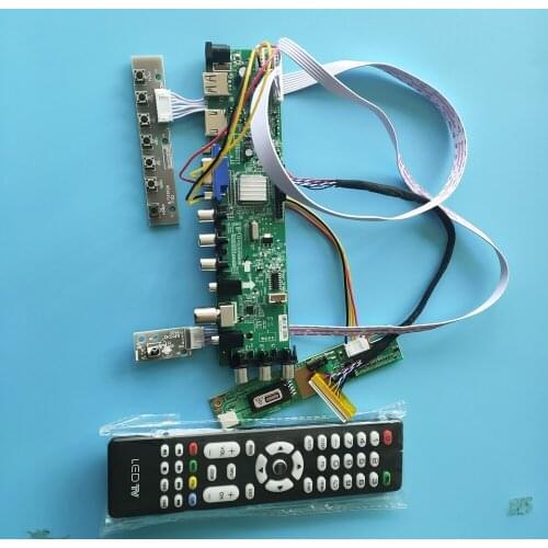 Kit For CLAA154WA05AN DVB-C DVB-T 1280X800 30pin 1 CCFL LCD remote Digital HDMI Panel Controller board TV VGA USB AV 15.4"