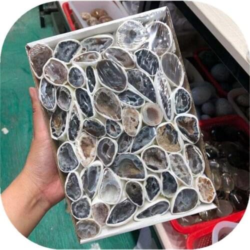 Agate Geode Box Natural Carved Crystals Healing Gemstones For Christmas