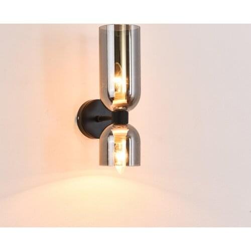 Nordic metal bedroom bedside wall lamp simple modern gold black living room background wall lighting creative staircase aisle