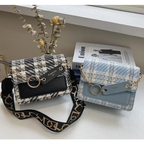 Fashion Stitching Color Crossbody Bag for Women Trend Design Simple Messenger Bag Ladies Fashion Luxury Handbag and Female Purse