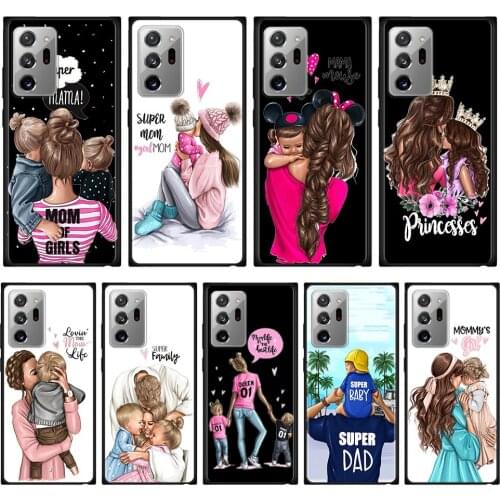 TPU Soft Case for Samsung Galaxy Note 20 Ultra Note 10 Plus 20 5G 8 9 10 Lite Cover Beautiful mother daughter son Phone Cases