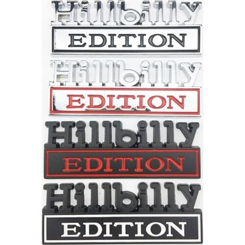 HillBilly Edition Badge Metal Emblem Sticker Decal For Ram Pontiac Tundra Silverado GMC Compass Patriot Ford F150 F250 F350