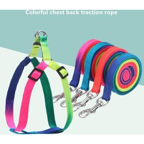 New Adjustable Pet Cat Puppy Dogs Leash Harness Nylon Colorful Puppy Lead Leashes for Small Dogs Walk Dog Leash Wholesale
