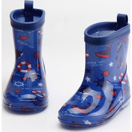 2019 New Fashion Kids Rain Boots Girls Boys children shoes Rainboots Loverly Waterproof Non-slip Crystal Bottom Water Shoes