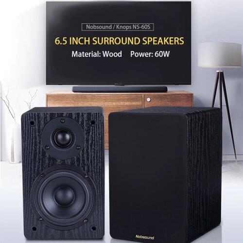 KYYSLB 60W 4Ohm 4Inch NS-60S HIFI Speaker Surround Fever Passive Bookshelf Amplifier Speaker Household Wooden Bass Hifi Speaker