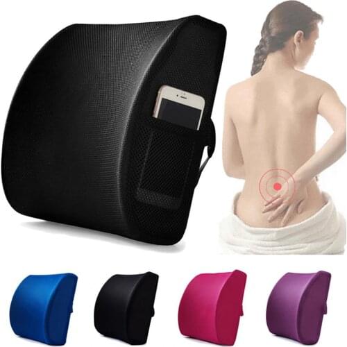 Cushion Adjustable Ergonomic Design Memory Cotton Chair Back Cushion for Car