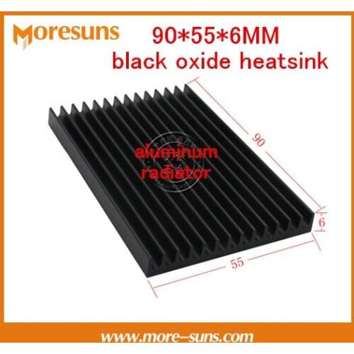 Fast Free Ship 5pcs/lot Pure aluminum radiator/Electronic radiator module radiator panels 90*55*6MM black oxide heatsink