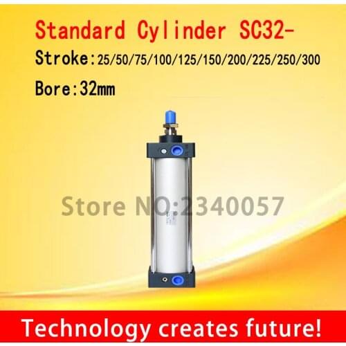 SC standard cylinder SC32*25/50/75/100/125/150/175/200/225/250/300 BORE 32MM Standard Pneumatic Air Cylinder