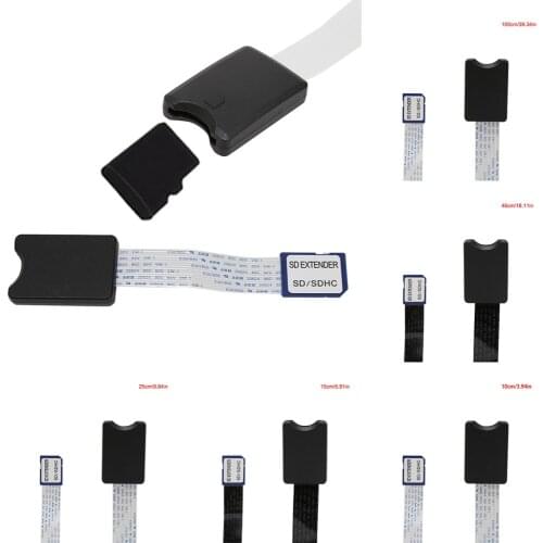 SD Male To SD Female SDHC SDXC Card Reader Extension Cable For Phone GPS TV 10/15/25/46/100cm C26