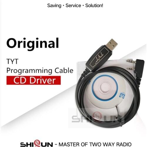 TYT USB Programming Cable+CD For TYT Handheld Walkie Talkie DM-UVF10 TH-UV8000D TC-8000 TH-UV8000E TH-UV9D TH-F8