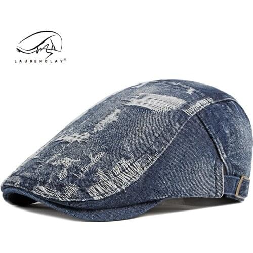 Spring summer autumn denim Beret wholesale Korean fashion wash old cap womens national style forward hat