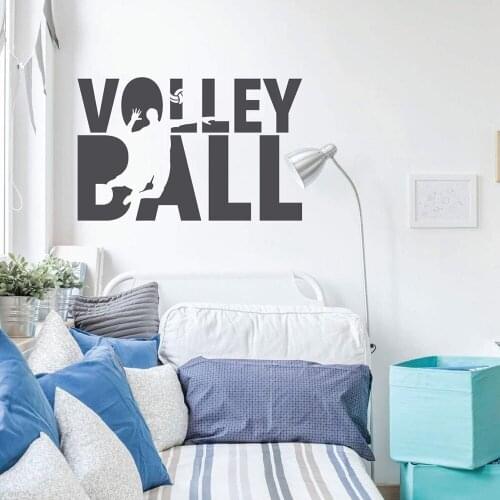 Volleyball Wall Sticker Volleyball Player Silhouette Vinyl Art Wall Decal For Bedroom or Playroom Decorations Accessories X722