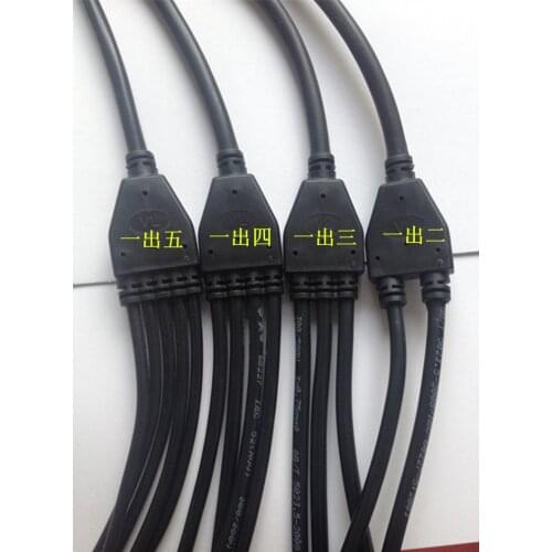 Y Connector 3 pin 1 to 4 cables IP67 Waterproof cable Connector Electrical Wire Splitter outdoor Lighting plug 10 units