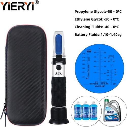 Yieryi New Hand Held 4 in 1 Car Refractometer Optical AdBlue Urea / Battery / Antifreeze / Cleaner Fluid with Black bag