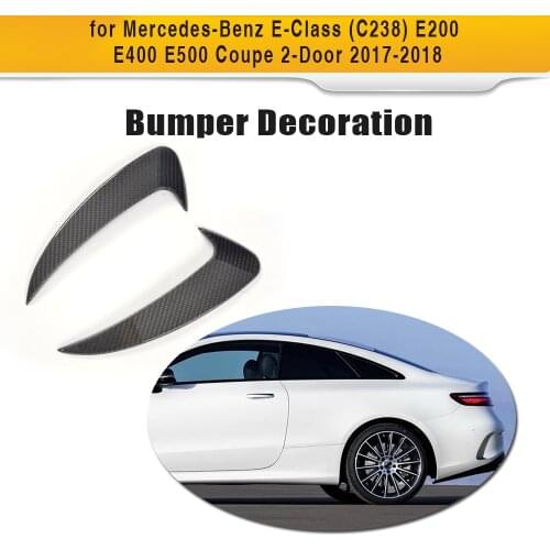 E Class Carbon fiber Rear Bumper Side Trunk Decoration Vent Wings for Mercedes Benz C238 Coupe 2 Door 2017 2018 E200 E400 E500