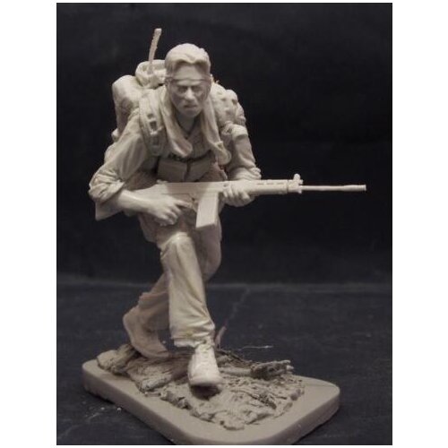1/16 120mm scouts with 2 heads officer WITH BASE Resin Model Miniature figure Unassembly Unpainted