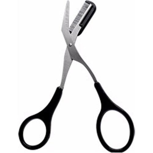 1pcs Eyebrow Trimmer Scissors Comb Eyelash Hair Scissors Clips Shaping Eyebrow Razor Grooming Trimmer Eyebrow Razor