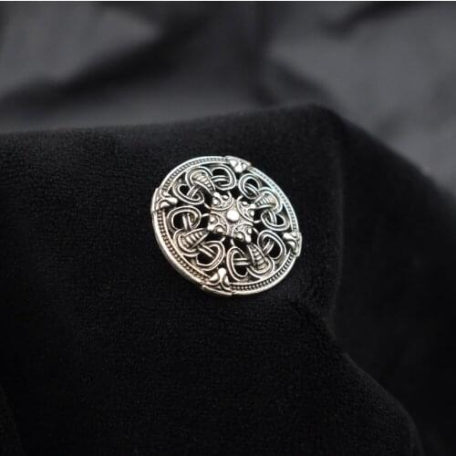 Small Viking Brooch Round Vikings Artifact Jewelry 1pcs