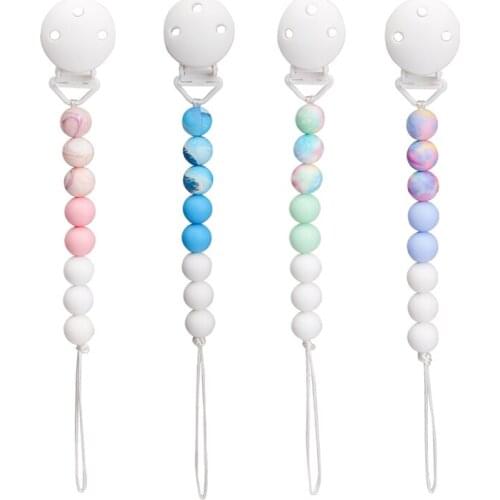1 PC Baby Pacifier Chain Clip Silicone Holder Soother Pacifier Clips Leash Strap Nipple Holder for Nipple Bottle Clip Chain
