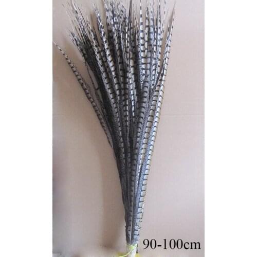 100pcs 36-40 inch Long natural Ringneck Pheasant Feather lady amherst pheasant tail feathers Decorative Chicken feathers