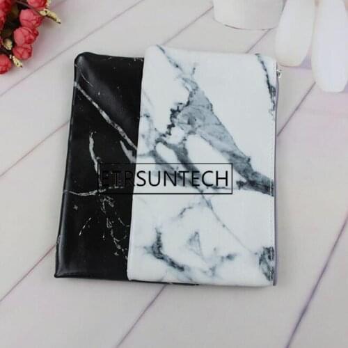 200pcs Fashion Marble Pattern Pencil Pen Case Bag Cosmetic Makeup Zipper Storage Bag Purse For Women Girl
