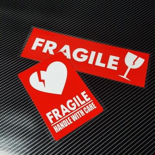 Car Styling Vinyl Warning Fragile Handle with Care Auto Window Door Motorcycle Decal Stickers