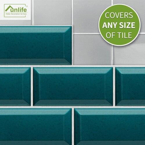 Funlife®Turquoise Terrazzo Sticker Wallpaper Decorative Removable Peel & StickEco-friendly pvc Bathroom Kitchen Backsplash Floor