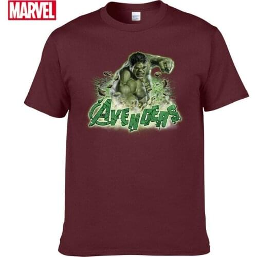 Marvel The Avengers Hulk T shirt Comfortable Breathable 100% cotton Fashion clothes for teens Summer Tops T-shirt men #149