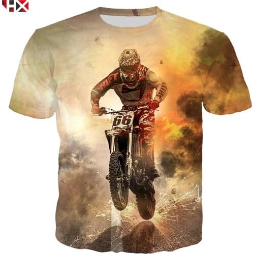 3D Printed Top Tees Motocross New Fashion Tshirt Men Women Short Sleeve Sports Car T-shirts Summer Streetwear T Shirt S125