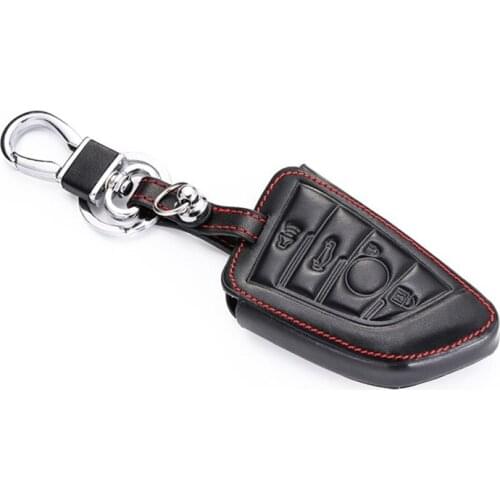 Leather car Key cover Key Case Key Shell Protector for BMW X5 F15 X6 F16 G30 7 Series G11 X1 F48 F39 Keyless