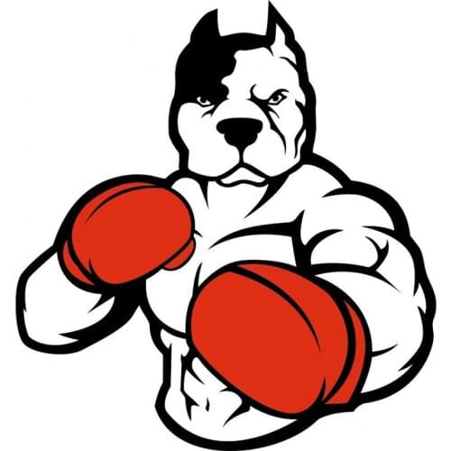 Cover Scratches Personality Creativity Pitbull Dog Polite People Soldier Boxer Car Sticker Funny Car Stickers and Decals,15*15cm