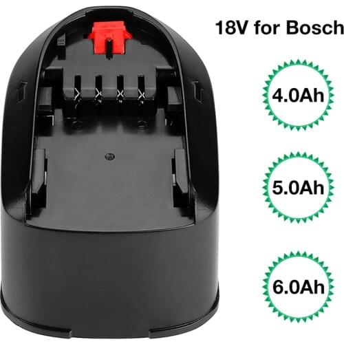 18V 4/5/6Ah Lithium Rechargeable Battery for Bosch PSR18LI-2 PSB18LI-2 2607336208 AL1815CV AL1830CV 2607336040 Only for Type C