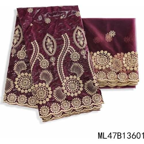 LIULANZHI 100% Cotton Bazin Fabric High Quality African Jacquard Fabric with Sweet-scented 7 Yards Per Lot ML47B136