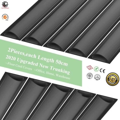 Floor Cable Cover,Floor Cord Protector Channels Contains Cords, Cables Wires Concealer,Office,Home,Warehouse,Outdoor Surrounding