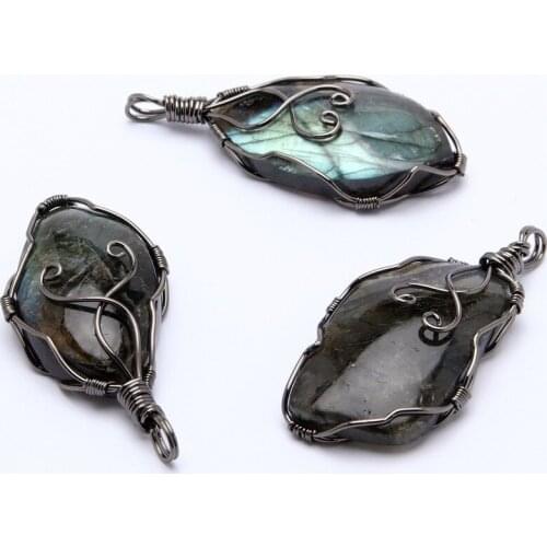 1pc Natural Crystal Stone Tree of Life Creative Winding Chakra Pendant for Charms Women Jewelry Making DIY Necklace Accessories