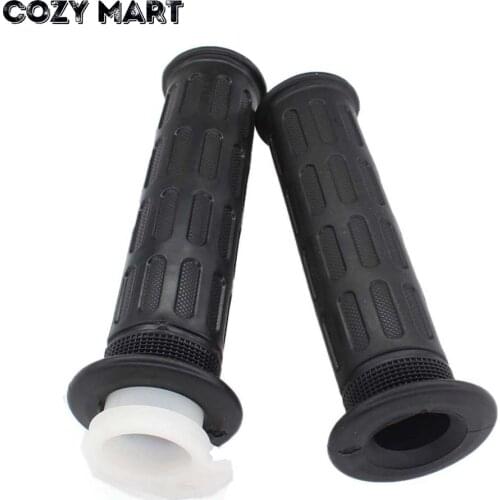 Handle Throttle Hand Grips W/ Cable Tube Sleeve For Yamaha DT100 DT125 MX100 PW80