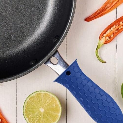 Silicone Hot Handle Holder for Cast Iron 4 Pack Pot Handle Sleeve Non Slip Rubber Cover Set for Skillet Frying Pan