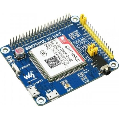 SIM7600CE-CNSE 4G HAT for Raspberry Pi, 4G / 3G / 2G, for China