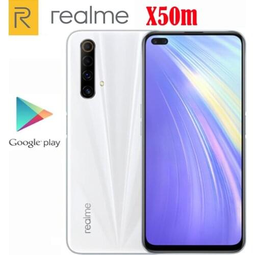 New Orginial Official Realme X50m X50 M 5G Cell Phone Snapdragon 765G 6.57inch 120Hz 6G RAM 128G ROM 64.0MP NFC 30W Super Charge