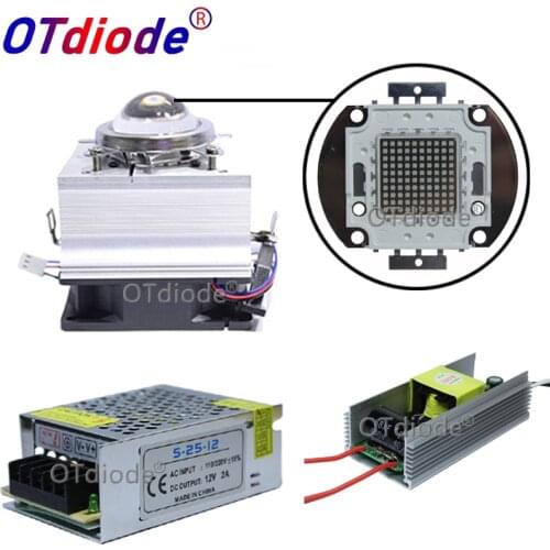 100W LED COB UV 395-400nm 365-370nm Light +AC 85-265V driver + heatsink+ 60/120 degree Lens with Reflector Collimator kit Lamp